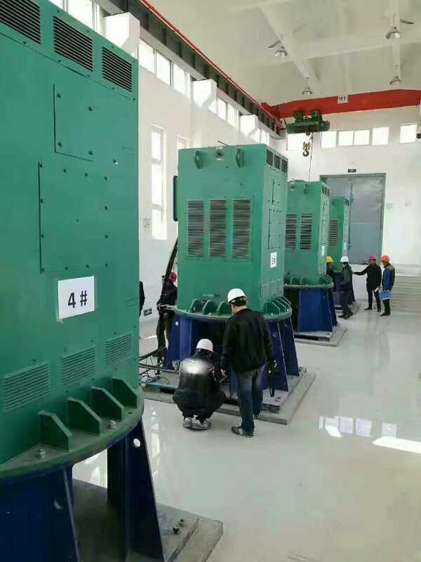 YKK710-16某污水处理厂使用我厂的立式高压电机安装现场